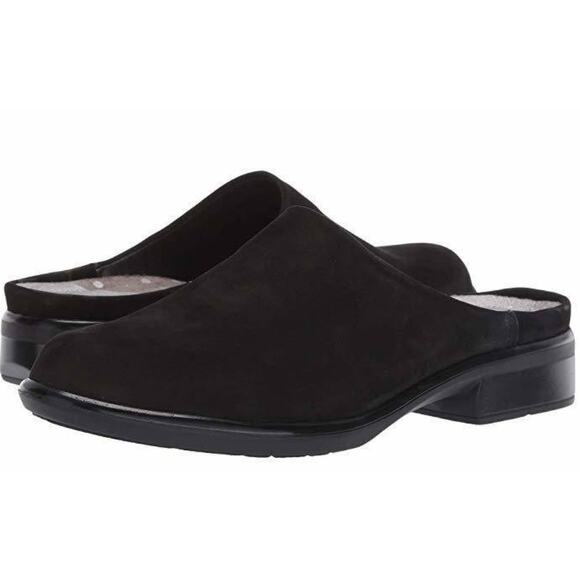 Naot Lodos Comfort Clogs EU 39 US 8.5 Black Velvet Nubuck Slip On Mule Round Toe - Picture 1 of 11